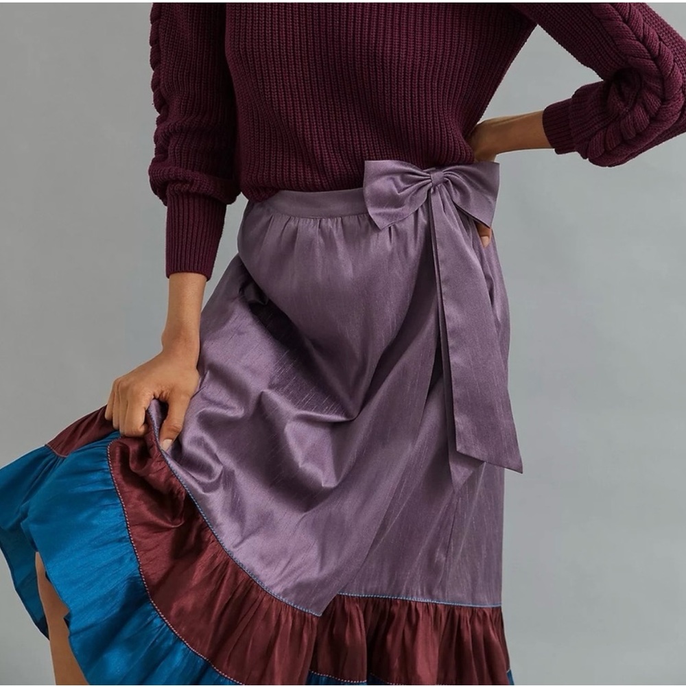 Anthropologie sachin & Babi color blocked Mindi skirt sz 4 - Picture 4 of 10